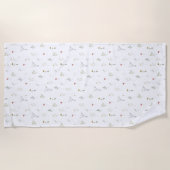 Leander-Wildblumen Strandtuch (Vorderseite)