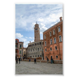 Leaning Bell Tower of Santo Stefano Venice Italy Fotodruck