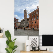 Leaning Bell Tower of Santo Stefano Venice Italy Poster (Heimbüro)