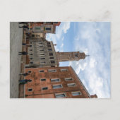Leaning Bell Tower of Santo Stefano Venice Italy Postkarte (Vorderseite)