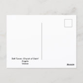 Leaning Bell Tower of Santo Stefano Venice Italy Postkarte (Rückseite)