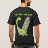Leaning Long-Neck Cute Brachiosaurus & Leaning Tow T-Shirt (Rückseite)