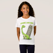 Leaning Long-Neck Cute Brachiosaurus & Leaning Tow T-Shirt (Vorne ganz)