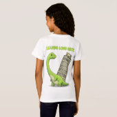 Leaning Long-Neck Cute Brachiosaurus & Leaning Tow T-Shirt (Schwarz voll)