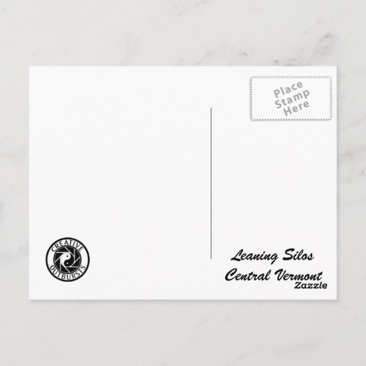 Leaning Silos Postkarte (Rückseite)