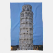 Leaning Tower at Dusk Geschirrtuch (Vertikal)
