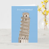 Leaning Tower Geburtstagskarte Karte (Gelbe Blume)