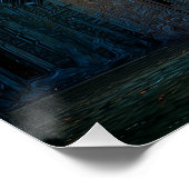 Leaning Tower of Pisa by night Poster (Ecke)