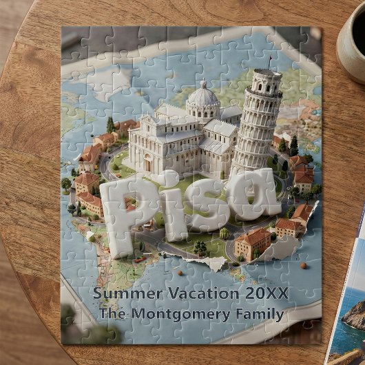 Leaning Tower of Pisa Italy Family Summer Vacation Puzzle