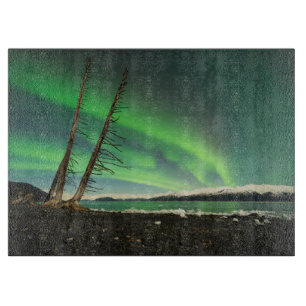 Leaning Tree Aurora Schneidebrett