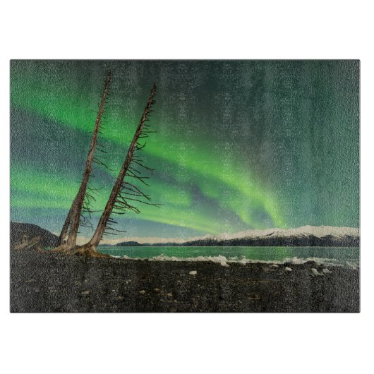Leaning Tree Aurora Schneidebrett (Vorderseite)