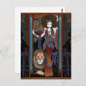 Leaon Levon Lion Tamer Circus Bohemisch Postkarte (Vorne/Hinten)