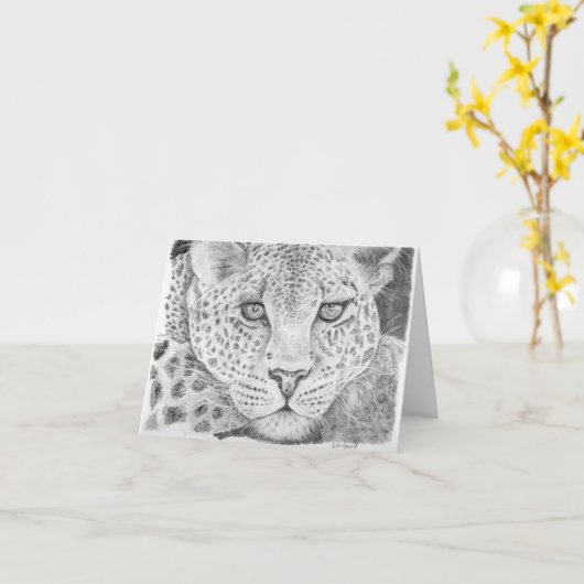 Leaopard Karte (Gelbe Blume)