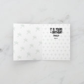 Leap Birthday 29. Febuary Leaper Frog Modern Karte (Innenseite)