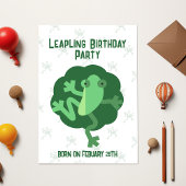 Leap Birthday 29. Febuary Leaper Frog Modern Karte