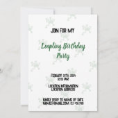 Leap Birthday 29. Febuary Leaper Moderner Frosch Einladung (Rückseite)