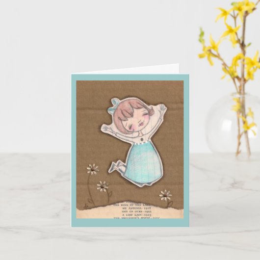 Leap Cardboard Collage - Karte (Gelbe Blume)