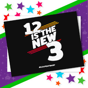 Leap Day 12. Geburtstagsparty New Leap Year 29. Fe Postkarte