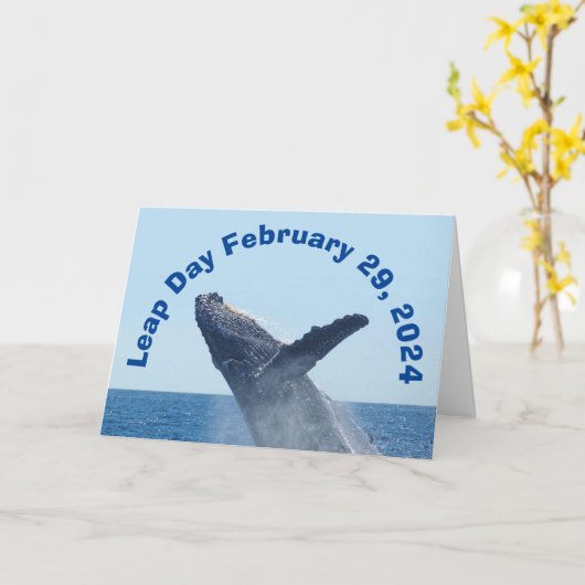 Leap Day 29. Februar 2024 Karte (Gelbe Blume)