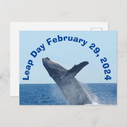 Leap Day 29. Februar 2024 Postkarte (Vorne/Hinten)