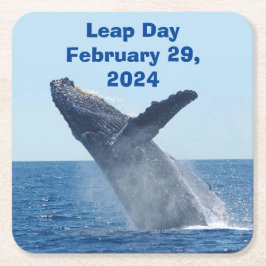 Leap Day 29. Februar 2024 Rechteckiger Pappuntersetzer