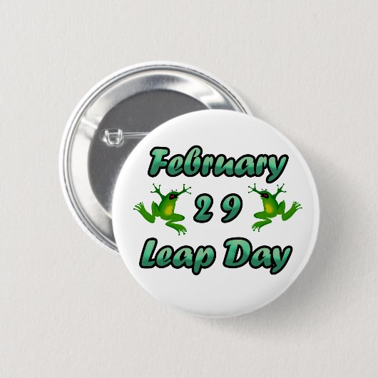 Leap Day 29. Februar Button (Vorne & Hinten)