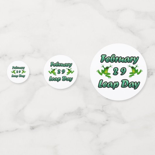 Leap Day 29. Februar Konfetti (Rückseiten)