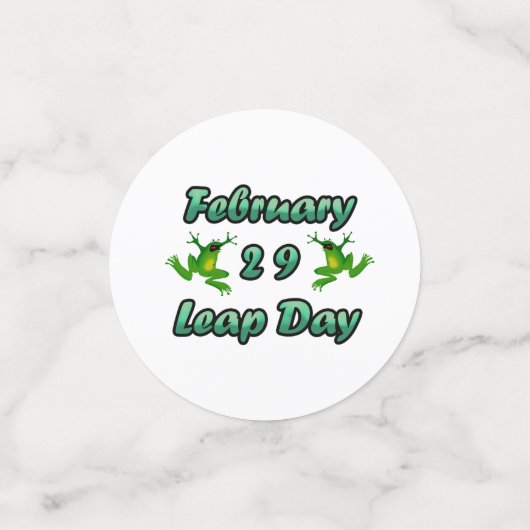 Leap Day 29. Februar Konfetti (Klein Vorderseite)