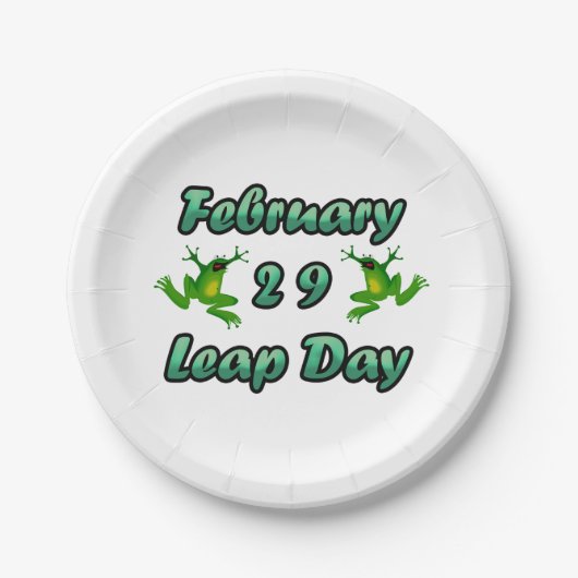 Leap Day 29. Februar Pappteller (Vorderseite)