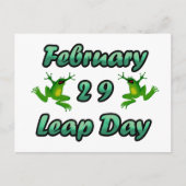 Leap Day 29. Februar Postkarte (Vorderseite)