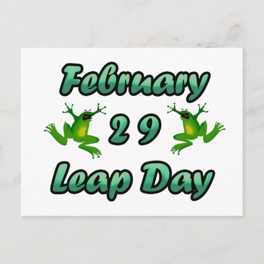 Leap Day 29. Februar Postkarte (Vorderseite)