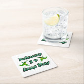 Leap Day 29. Februar Rechteckiger Pappuntersetzer (Vor Ort)