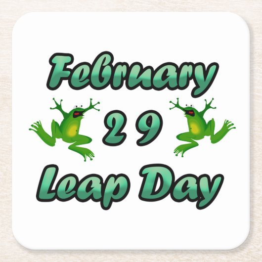 Leap Day 29. Februar Rechteckiger Pappuntersetzer (Vorderseite)