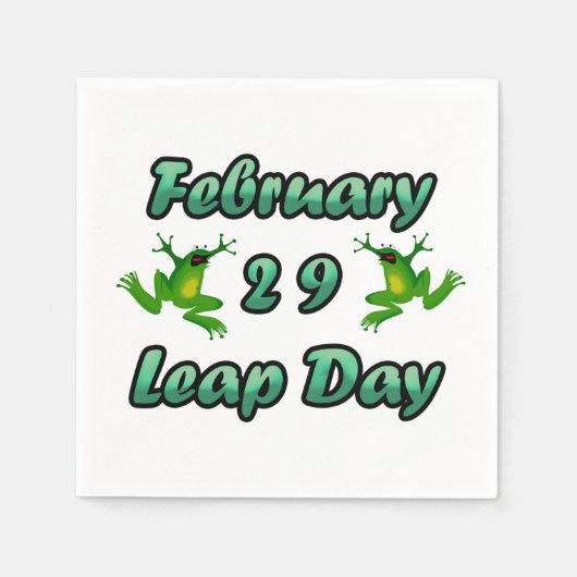 Leap Day 29. Februar Serviette (Vorderseite)