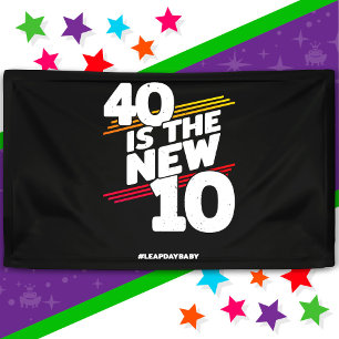 Leap Day 40. Geburtstag Party New Leap Year 29. Fe Banner
