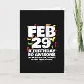 Leap Day Birthday - Leap Year Birthday Gift Karte (Vorderseite)