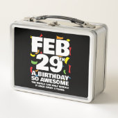 Leap Day Birthday - Leap Year Birthday Gift Metall Brotdose (Vorderseite)