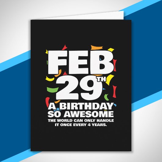 Leap Day Birthday - Leap Year Birthday Karte