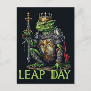 Leap Day Frosch King Postkarte