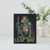 Leap Day Frosch King Postkarte (Stehend Vorderseite)