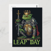 Leap Day Frosch King Postkarte (Vorne/Hinten)