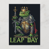 Leap Day Frosch King Postkarte (Vorderseite)