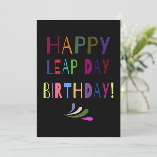 Leap Day Geburtstag | Sie anpassen Ankündigung (Stehend Vorderseite)