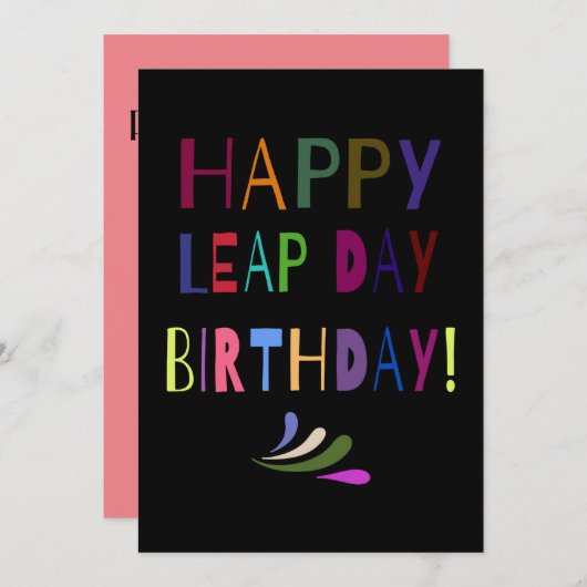 Leap Day Geburtstag | Sie anpassen Ankündigung (Vorne/Hinten)