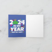 Leap Day Leaper 2024 ist mein Jahr 29. Februar Geb Karte (Innenseite)