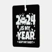 Leap Day Leaper 2024 ist mein Jahr 29. Februar Geb Ornament Aus Metall (Vorderseite links)