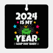 Leap Day Leapling 2024 ist mein Jahr 29. Februar G Ornament Aus Metall (Rückseite)