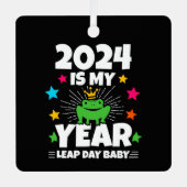 Leap Day Leapling 2024 ist mein Jahr 29. Februar G Ornament Aus Metall (Vorderseite)