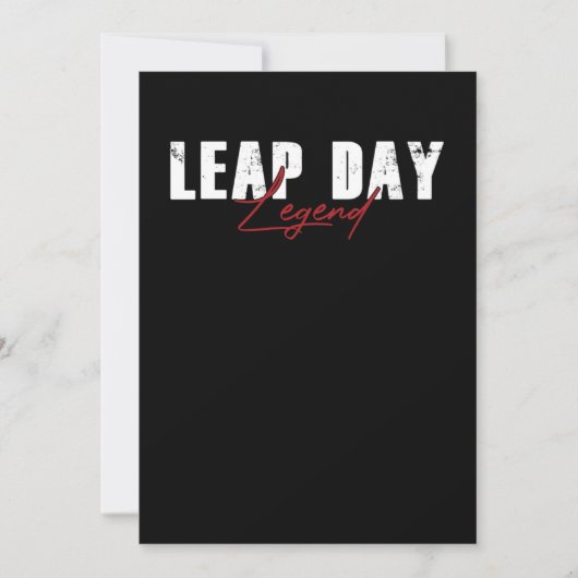 Leap Day Legend Leap Jahr 29. Februar Geschenk Einladung (Vorderseite)