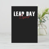 Leap Day Legend Leap Jahr 29. Februar Geschenk Einladung (Stehend Vorderseite)